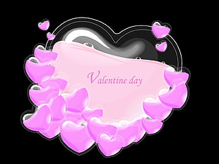 Valentine day heart illustration HD wallpaper