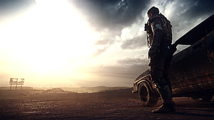 silhouette of man, Mad Max, Mad Max (game), video games HD wallpaper