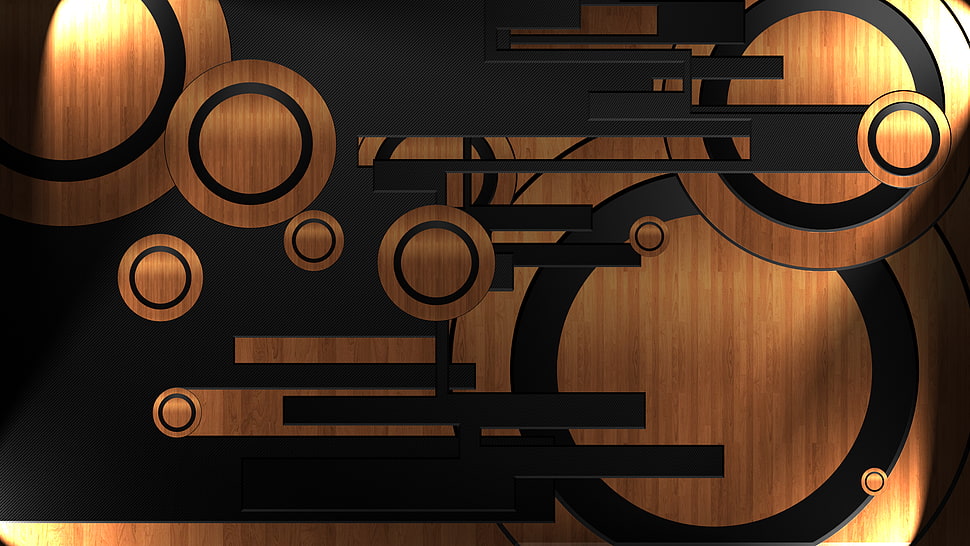 black and brown wooden wall decor HD wallpaper