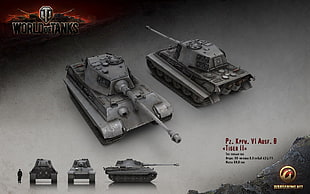 World of Tanks poster, World of Tanks, tank, wargaming, Tiger II HD wallpaper