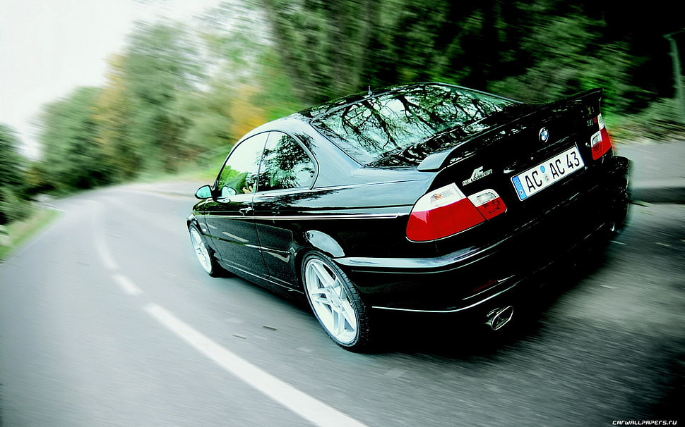 black BMW coupe, E-46, BMW M3 , BMW, black cars HD wallpaper