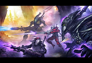 alien character digital wallpaper, Eldar, Warhammer 40,000
