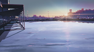body of water, anime, 5 Centimeters Per Second, Makoto Shinkai 