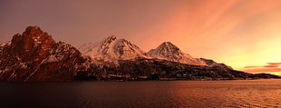 white rock mountains, Norway, snow, landscape, mountains