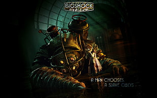 Bioshock wallpaper, BioShock, Big Daddy, Rapture, video games