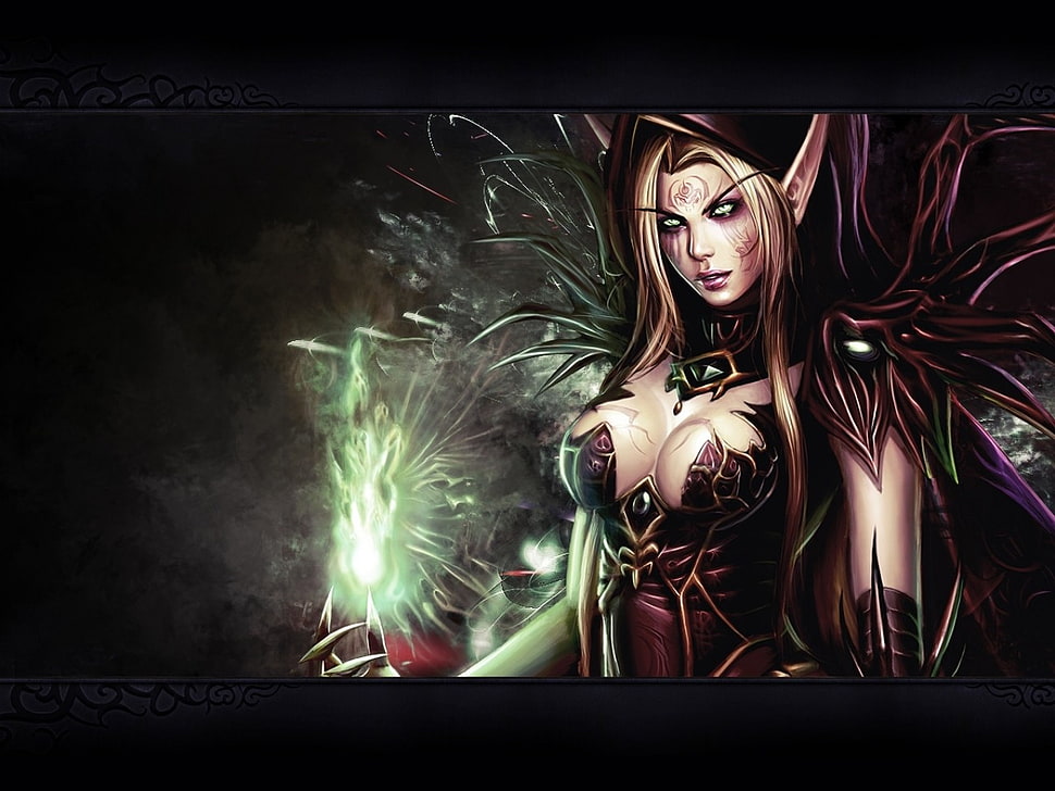 Sylvania Windrunner digital wallpaper, Warcraft HD wallpaper