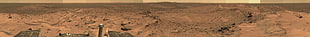 brown and black wooden surface, space, Mars