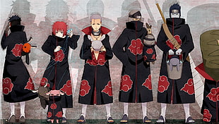 Naruto Akatsuki Group digital wallpaper, Naruto Shippuuden, anime