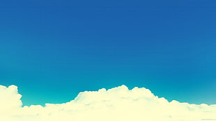 clouds, drawing, clouds, minimalism HD wallpaper