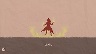 silhouette of Lina DOTA 2 character HD wallpaper
