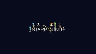 Starbound logo, video games, Starbound, simple background, typography
