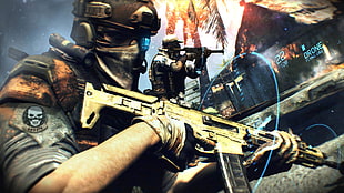tactical rifle game wallpaper HD wallpaper