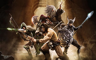 MMORPG game illustration HD wallpaper