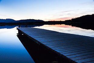 photography of grey wooden dock during daytime
