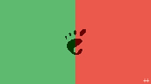 green and red background, Linux, green, red, computer
