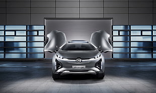 gray car, GAC Enverge, Electric SUV, 2018 HD wallpaper