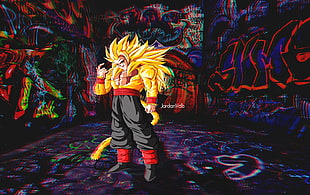 illustration of San Goku Super Saiyan 4