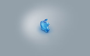 blue Apple logo cutout