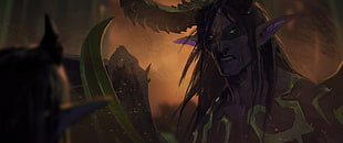 Terror Blade digital wallpaper, World of Warcraft, Blizzard Entertainment, Demon Hunter, Illidan Stormrage