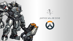 robot character illustration, Blizzard Entertainment, Overwatch, video games, logo HD wallpaper