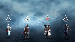 four Assassin Creed characters, Assassin's Creed, video games