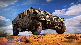 gray vehicle, army, HMMWV, vehicle, military
