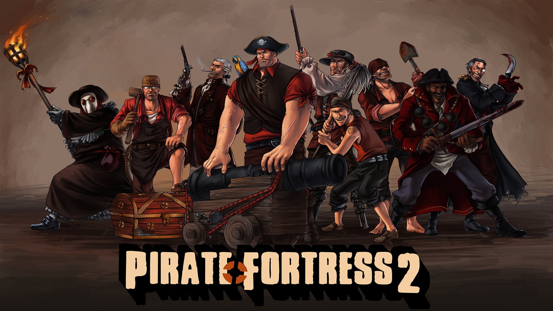 Pirate Fortress 2 cover, Team Fortress 2, video games