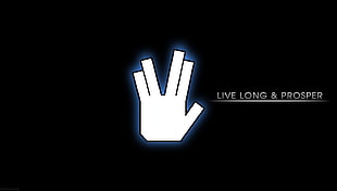 Live Long & Prosper digital wallpaper, Star Trek, Live Long And Prosper, minimalism