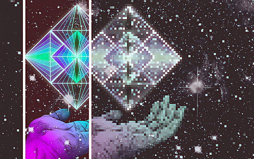 abstract, pixelated HD wallpaper