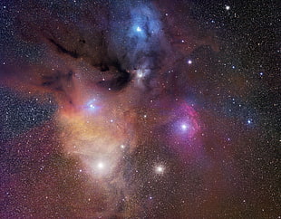 nebula wallpaper, Rho Ophiuchi, nebula, space, stars