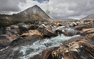 brown and gray rock formation