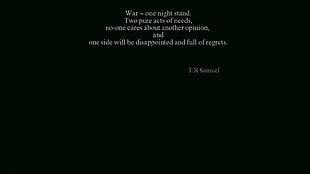 war sign, T. R. Samuel, books, Book quotes, quote HD wallpaper