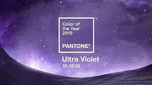 Ultra Violet advertisement, solid color, logo, purple HD wallpaper
