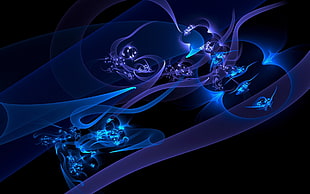 blue and purple light decor