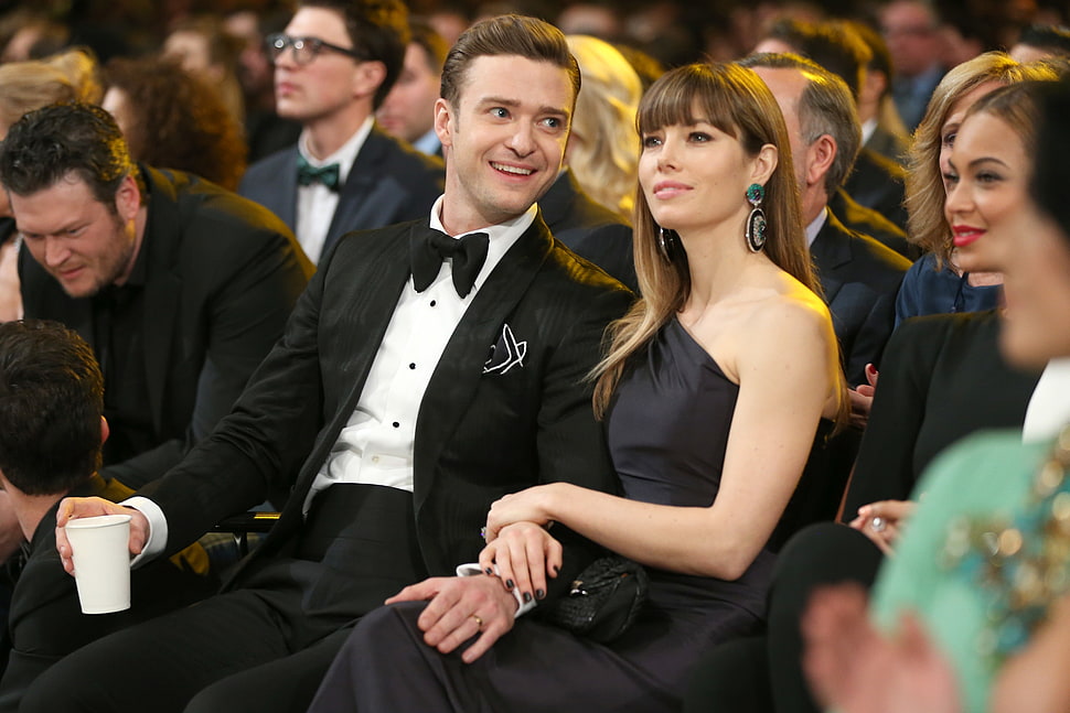 Justin Timberlake and Jessica Biel HD wallpaper