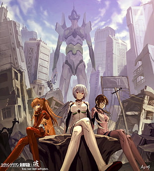 Anime character photo, anime, Neon Genesis Evangelion, Asuka Langley Soryu, Ayanami Rei HD wallpaper
