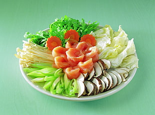 vegetable salad with plate