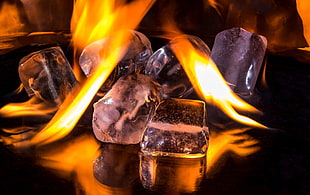 stones with flames