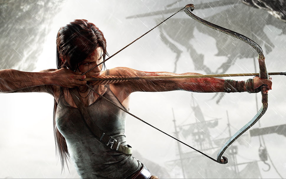 Tomb Raider, Lara Croft, video games, bow HD wallpaper