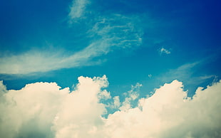 white clouds, sky, clouds