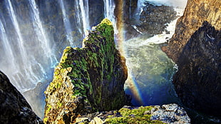 waterfalls, nature, waterfall, landscape, rock