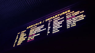 arrivals/departures text, Star Wars, science fiction HD wallpaper