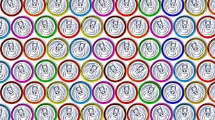 assorted can lot, digital art, abstract, pattern, CGI