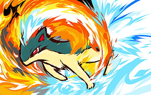 Quilava illustration, ishmam, Pokémon, Quilava HD wallpaper