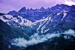 photo of mountain covered with snow