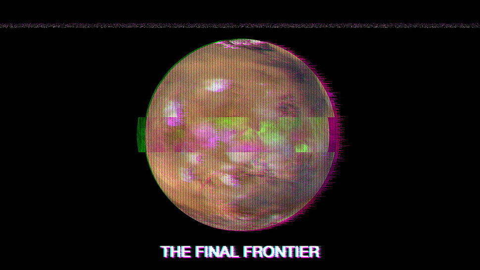 the final frontier text, vaporwave HD wallpaper