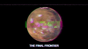 the final frontier text, vaporwave HD wallpaper
