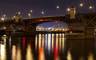 bridge at night time