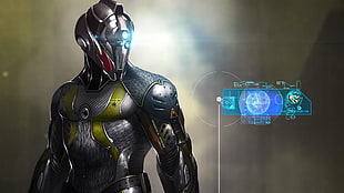 robot character action wallpaper, cyborg