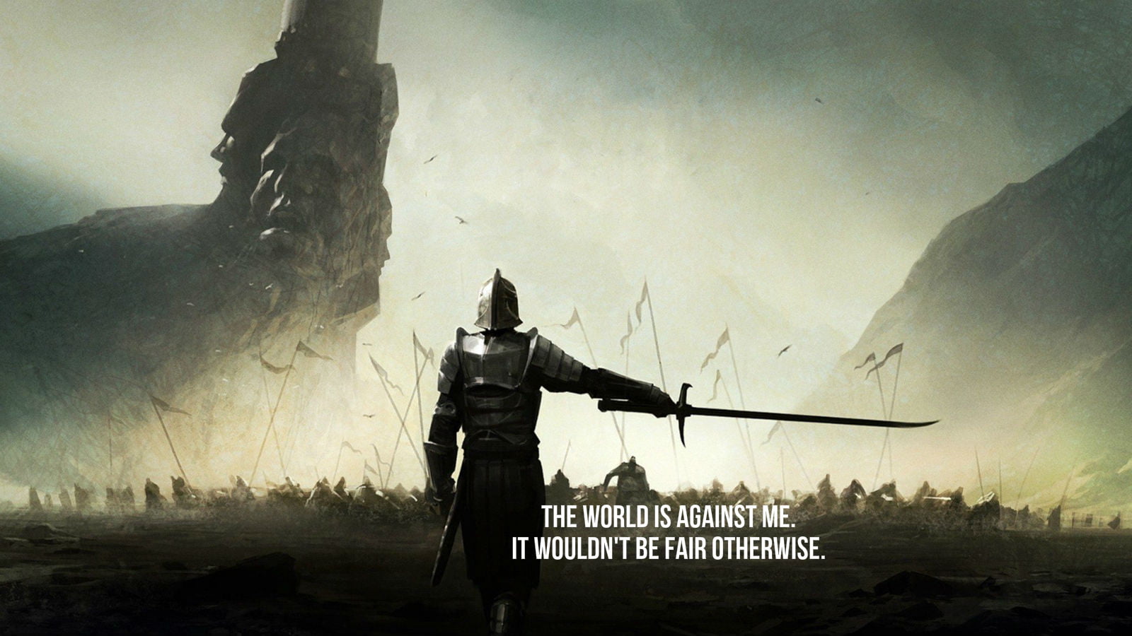 gladiator digital wallpaper, war, quote, fantasy art, artwork